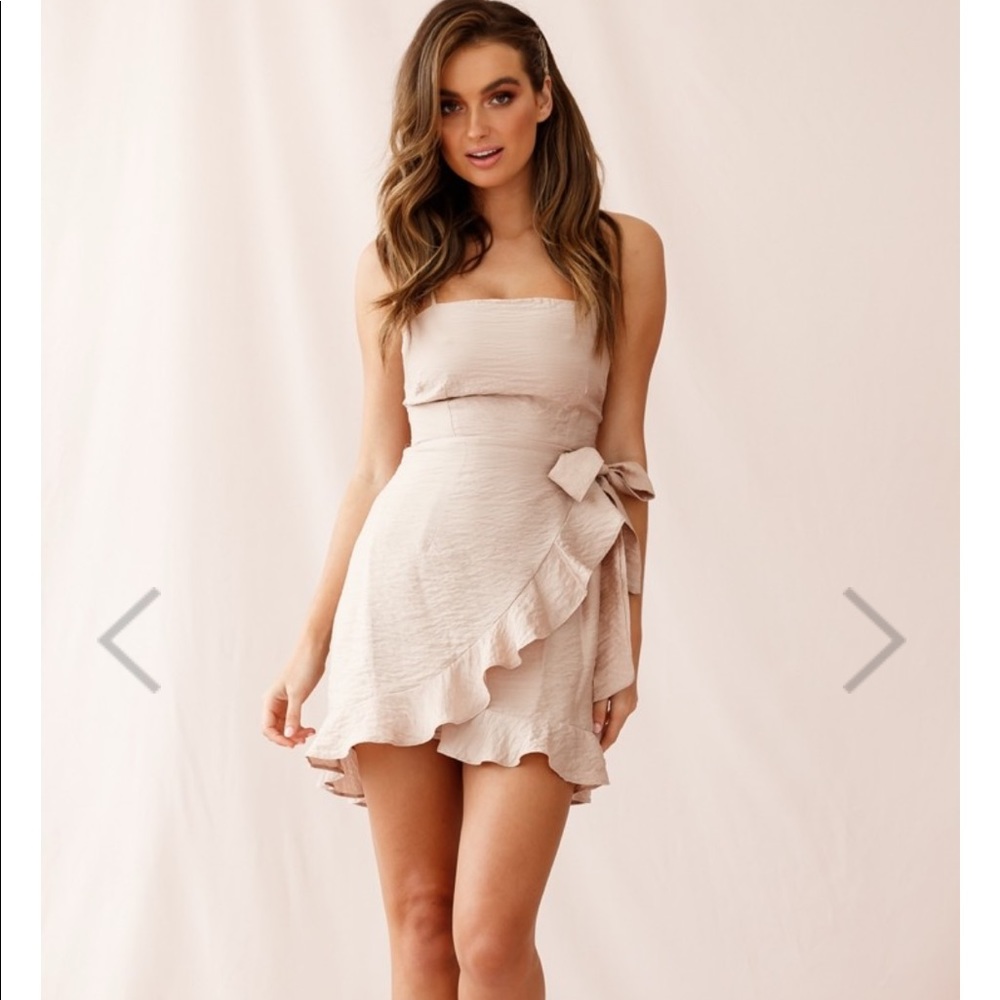 Selfieleslie Pepita cami strap wrap dress